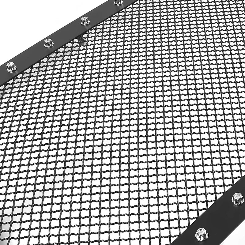 Rivet Style Black Studded S/S Mesh Hood Grille Insert Spec-D Tuning Compatible with Dodge Ram 2500 3500 2013-2018