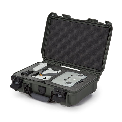 Waterproof Nanuk 909 Hard Case with Custom Insert for DJI Mini 3 and RC-N1 Remote - Olive (909S-080OL-0A0-C0598)