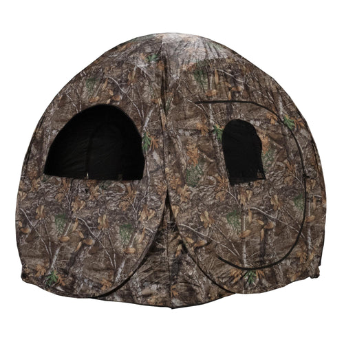 R75-RTE Rhino Blinds 2 Person Hunting Ground Blind, Realtree Edge