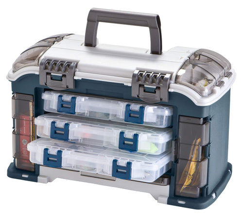 Plano Tackle Angled System with Three 3560 Stowaway Boxes, Fishing Tackle Storage, Premium Tackle Storage