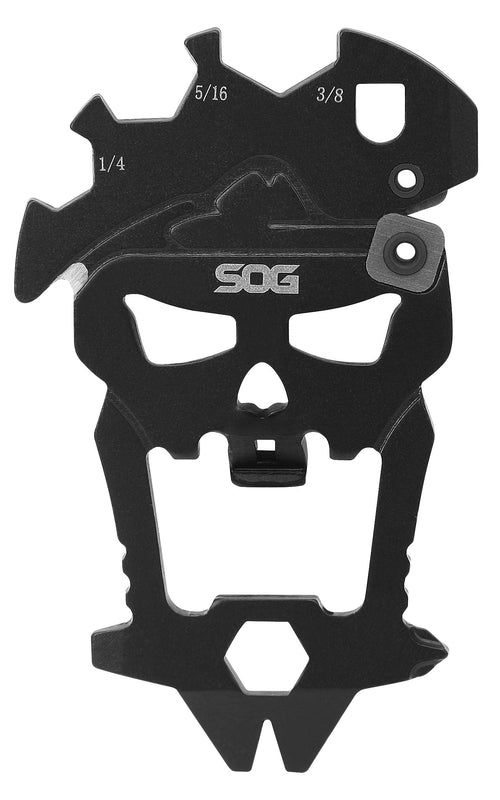 SOG Everyday Carry MACV Portable Compact Steel Keychain Tool | Hardcased Black, 12 Tools in One: Bottle Opener, Screwdrivers