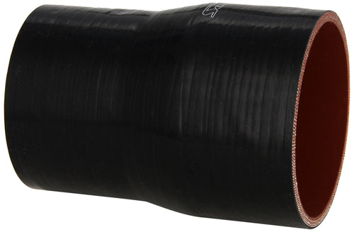 HPS Silicone HTSR-350-400-L6-BLK High Temperature 4-ply Reinforced Reducer Coupler Hose, 30 PSI Maximum Pressure, 6" Length, 3-1/2" > 4" ID, Black