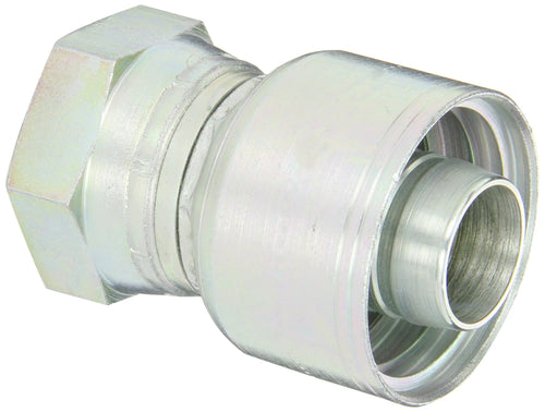 Eaton Weatherhead Low Carbon Steel 20Z-620 WeatherGRIP Hose Crimp Fitting, Straight Swivel, SAE 20 Hose Size x 1-1/4"" JIC Female
