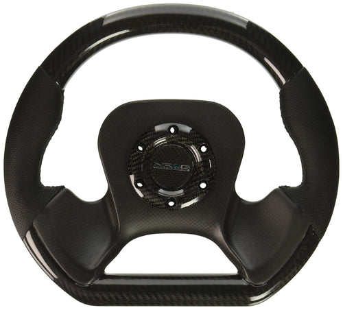 NRG Innovations Carbon Fiber NRG-ST-X10CF Steering Wheel with Leather Accent 320mm CF Center Plate two tone carbon