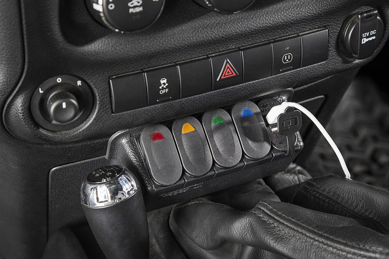 Switch Panel Kit, Lower | Rugged Ridge | 17235.84 | Fits 2011-2018 Jeep Wrangler JK/JKU