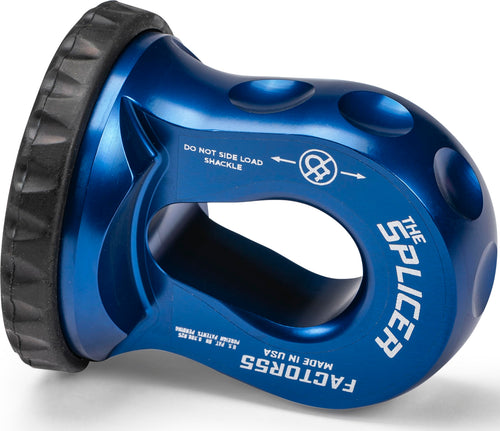 Synthetic Rope Shackle Factor 55 Splicer, Fits Rope up to 1/2" - Blue