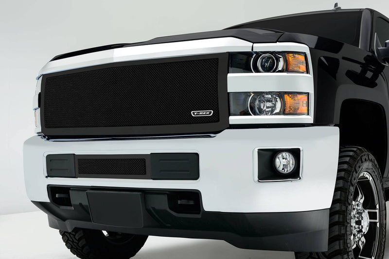 2015-2019 Silverado HD T-Rex Grilles Upper Class Series Main Grille, Black, 1 Pc, Replacement - PN #51123