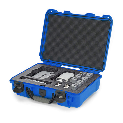 Waterproof Nanuk 910 Hard Case with Foam Insert for DJI Mavic Mini 2 Fly More - Blue