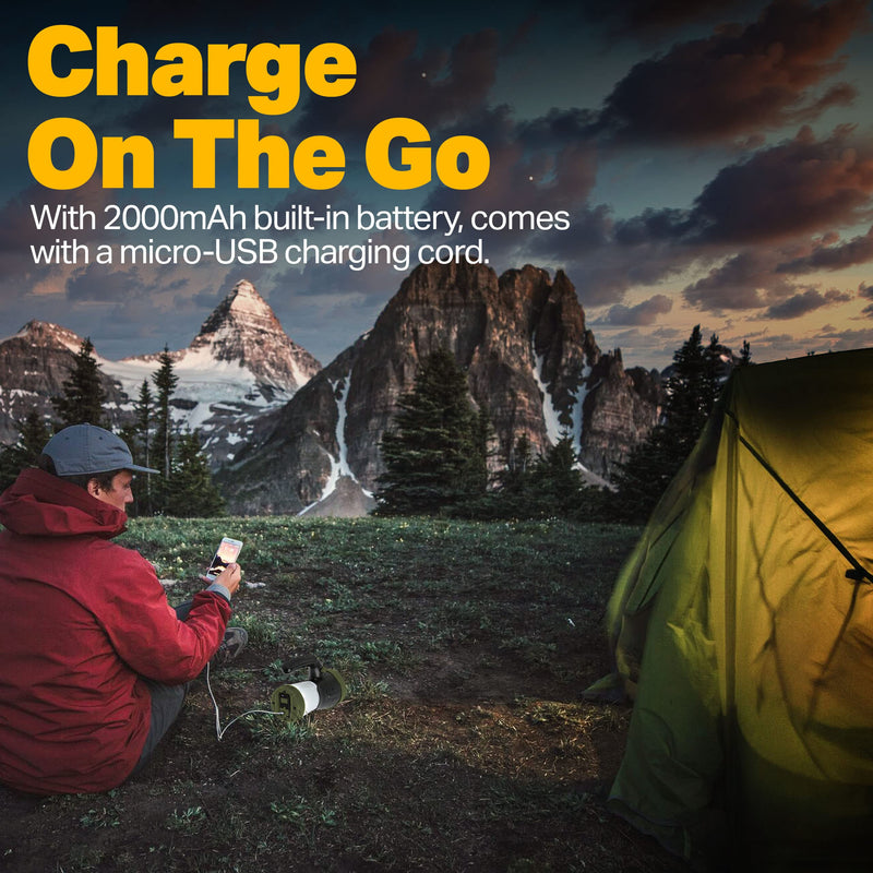 Rechargeable LUXPRO LP1520 LED Multi-Mode 600 Lumen Spotlight Lantern, with USB Cable and Power Station