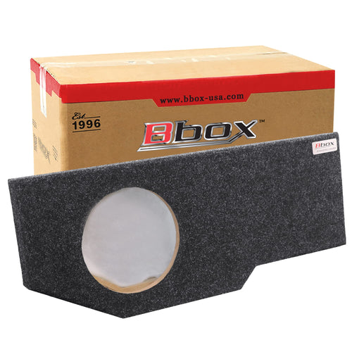 Atrend Single Bbox 10 Inch Subwoofer Sealed Enclosure - Fits 2002 - 2018 Dodge Ram Quad Cab - Carpeted Car Subwoofer Boxes & Enclosures - Subwoofer Box Improves Audio Quality, Sound and Bass - Charcoal