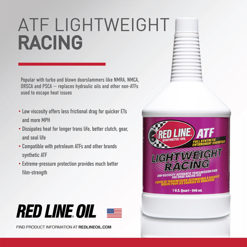 30314 Red Line Synthetic Lightweight Racing Automatic Transmission Fluid (ATF) - 1 Quart