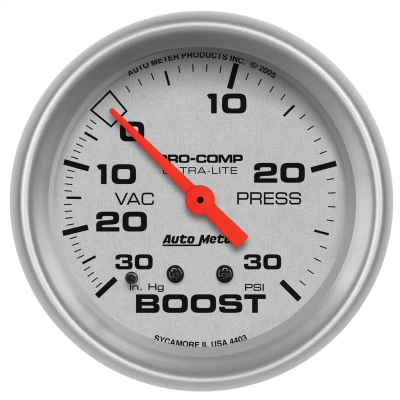 Auto Meter Ultra-Lite 4403 Mechanical Boost/Vacuum Gauge