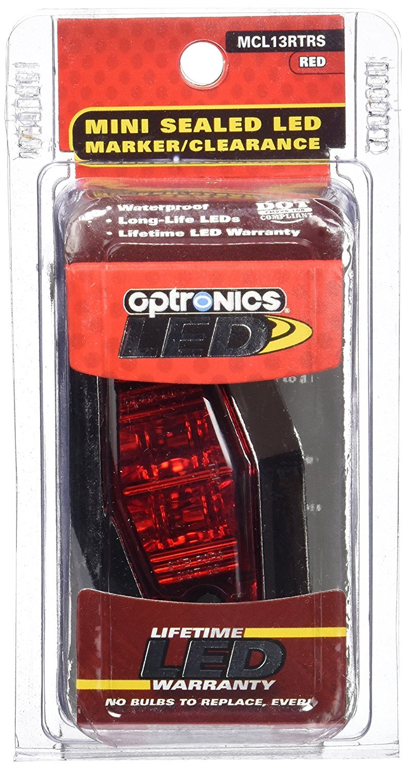 Optronics Led Marker/Clearance Light, Red MCL13RTRS