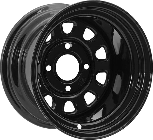 ITP Steel Delta Wheel (Rear Wheel / 4/110 2+5 14x7) (Black) Compatible with 07-20 Honda TRX420R4X4