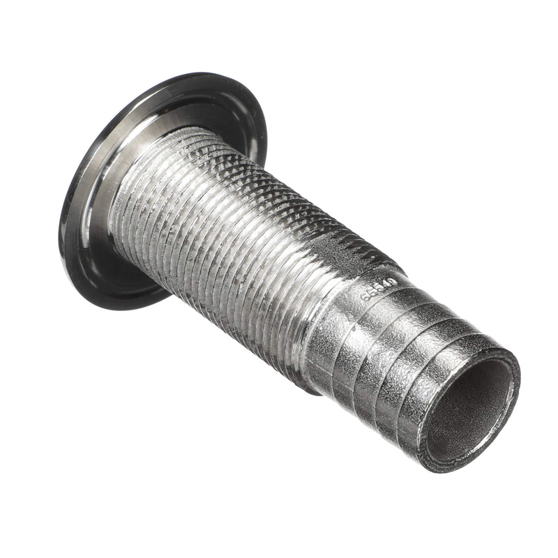 Stainless Steel Attwood 66549-3 Barbed Standard Length Straight Thru-Hull, 1 1/8-Inch