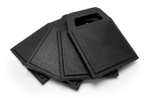 Camco Flex Stabilizer Jack Pads - Helps Prevent Jacks and Stabilizer from Sinking into The Ground -Can Be Used on Uneven Surfaces- UV Resistant & Weatherproof - 4 Pack (44591)