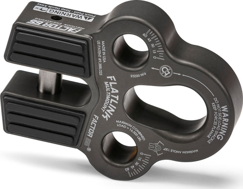 Flatlink Factor 55 Multi-Mount Winch Cable Shackle Mount, Designed for Steel Cables and Synthetic Winch Ropes with Load Capacity: 16,000 lbs - Gray