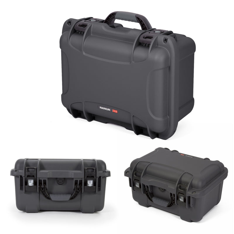 Waterproof Nanuk 918 Hard Case with Lid Organizer and Padded Divider - Graphite