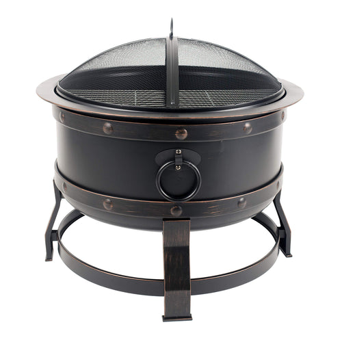 Pleasant Hearth Killian OFW307R fire Pit, Rubbed Bronze