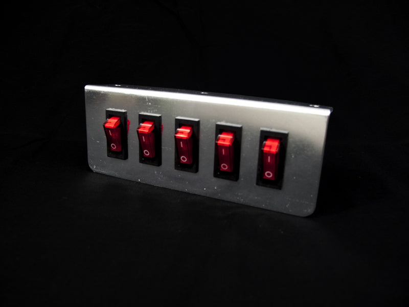 Race Sport Pre-Wired RS-5SW-PANEL Switch Panel with Fuse (5 Switch ON/OFF Great for Light Bars)