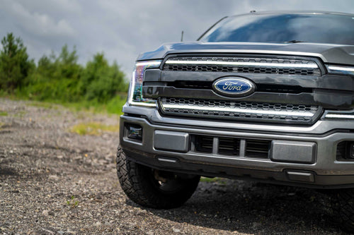Morimoto LED XBG DRL Grille Fits Ford F-150 18-20, Plug and Play Paintable Black Grille with White LED DRL (XBG15)