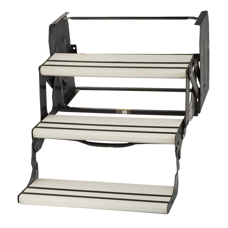 Alumi-Tread Triple Manual Step Lippert Components , Black