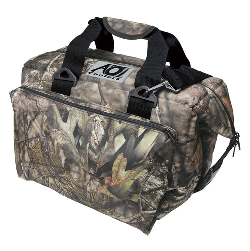 Caravan AO Coolers Canvas Soft Cooler with High-Density Insulation, Oversized Storage Pockets, Mossy Oak, 24-Can