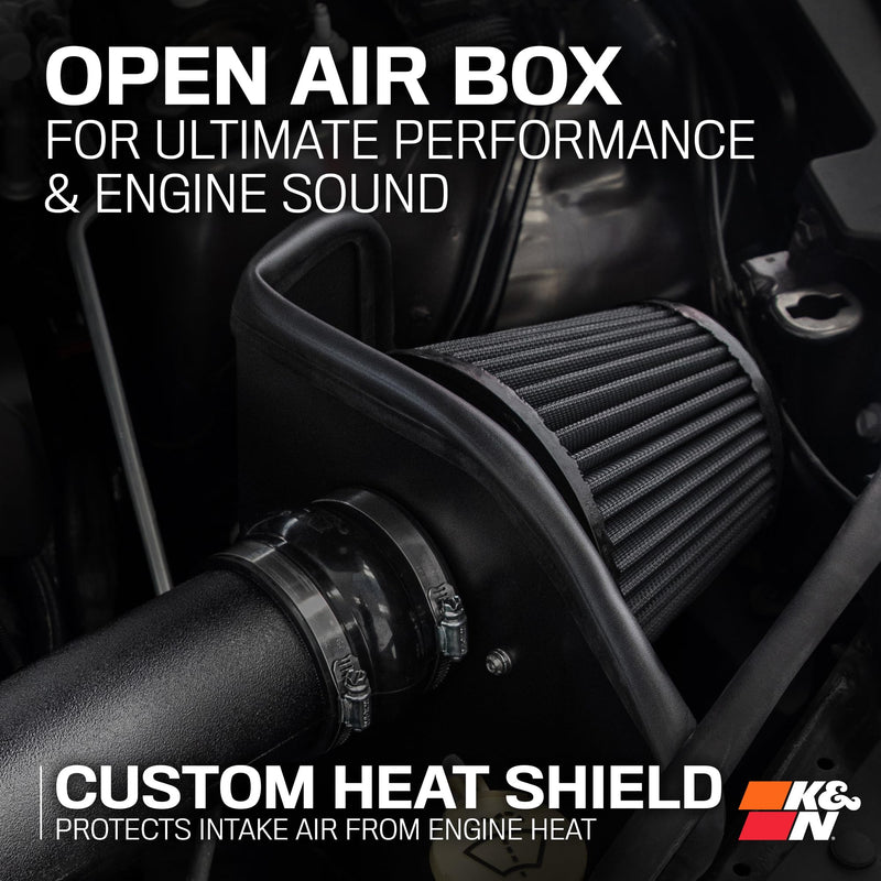 Cold Air Intake System K&N: Dry-Flow Air Filter, Increase Performance & Towing: Compatible with 2011-2025 Dodge/Jeep Durango, Grand Cherokee, 30-1563