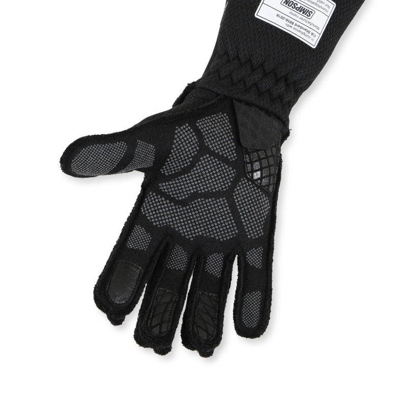 MGMR Simpson Racing Magnata Gloves Black/Red Medium - Pair