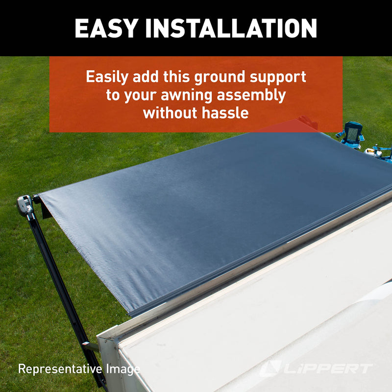 Awning Universal Ground Support Arm for 5th Wheel RVs, Travel Trailers and Motorhomes