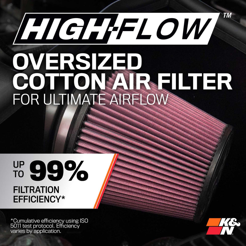 Cold Air Intake System K&N: High-Flow Air-Filter, Increase Performance & Horsepower: Compatible with 2022-2023 JEEP Grand Cherokee; 2022-2023 JEEP Grand Cherokee L, 63-1593
