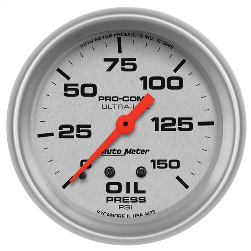 Auto Meter Ultra-Lite 4423 Mechanical Oil Pressure Gauge