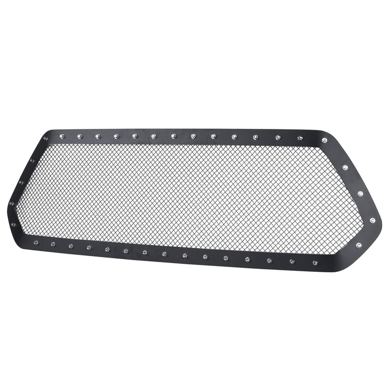 Black Studded S/S Hood Grille Insert Spec-D Tuning 1PC Compatible with 2016-2018 Toyota Tacoma