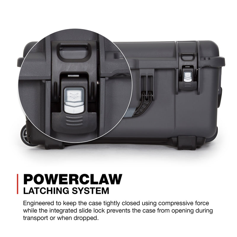 Waterproof NANUK 950 Hard Case with Wheels and Padded Divider - Graphite