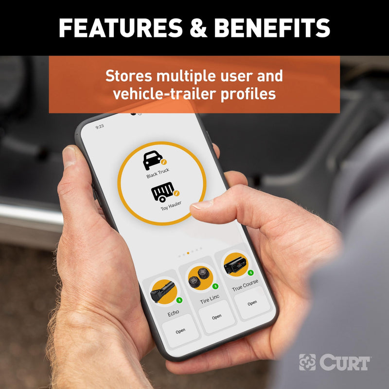 Echo CURT Mobile Electric Trailer Brake Controller with Bluetooth® Enabled Smartphone Connection, Proportional