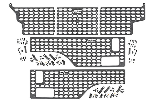 Molle Panel Rack System Rough Country for Jeep Gladiator JT (2020-2024) - 3 Bedside Combo Kit