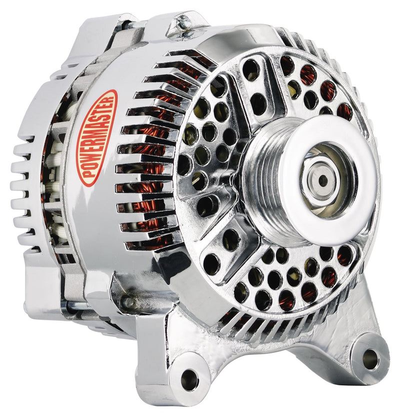 Alternator Powermaster 17764 (Ford 3G Chrome 140A 6 grv Pulley Large Frame V Mtg OE Only VR), 1 Pack