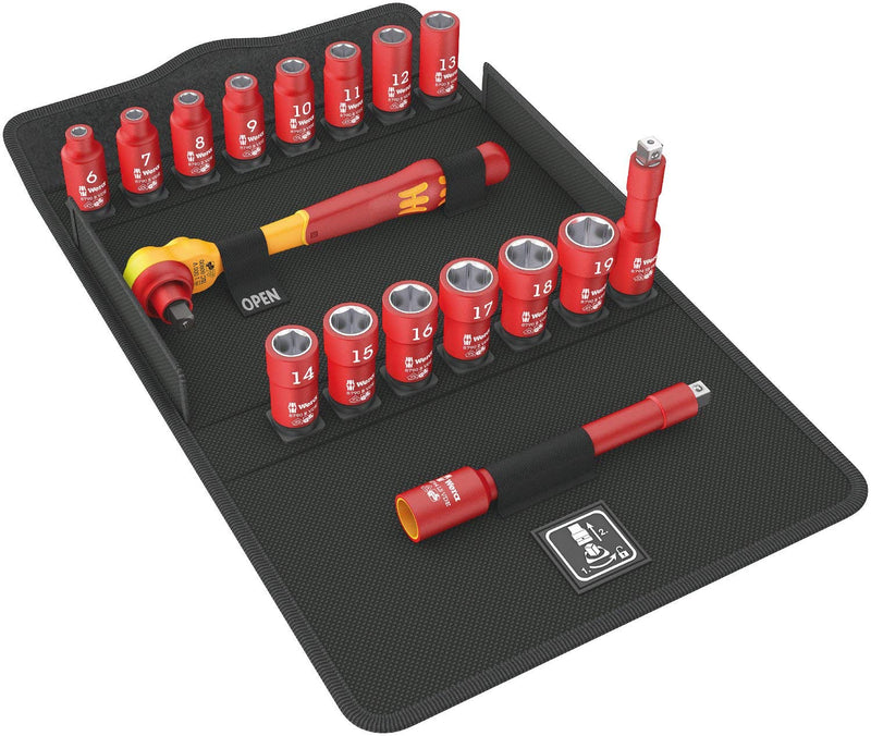 Wera VDE 8100SB Insulated Socket Wrench Set 004970
