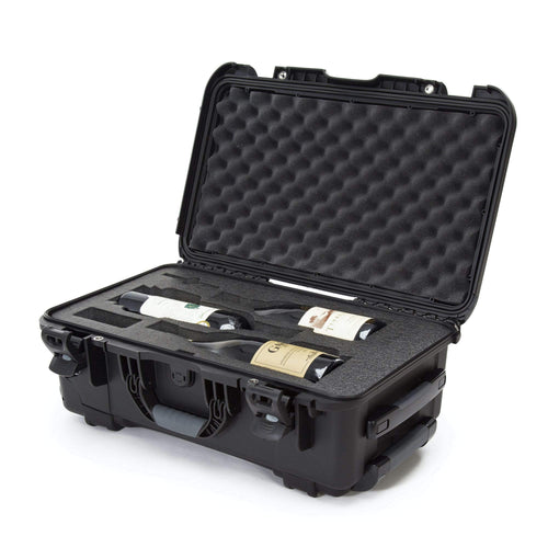 Protective Travel Case Nanuk 935 for 3 Bottles of Wine w/Wheels and Extendable Handle, TSA Approved - Black (935-3BTLS1)