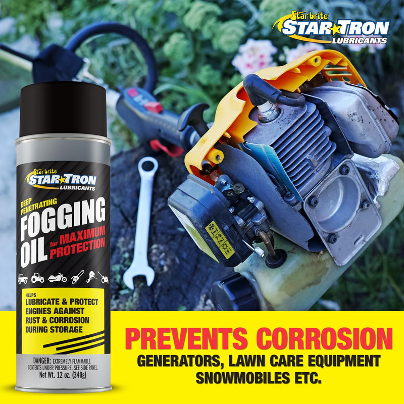 Deep Penetrating STAR BRITE Fogging Oil – Maximum Rust & Corrosion Protection for All Engines in Seasonal or Long-Term Storage - 12 OZ Spray (084812)