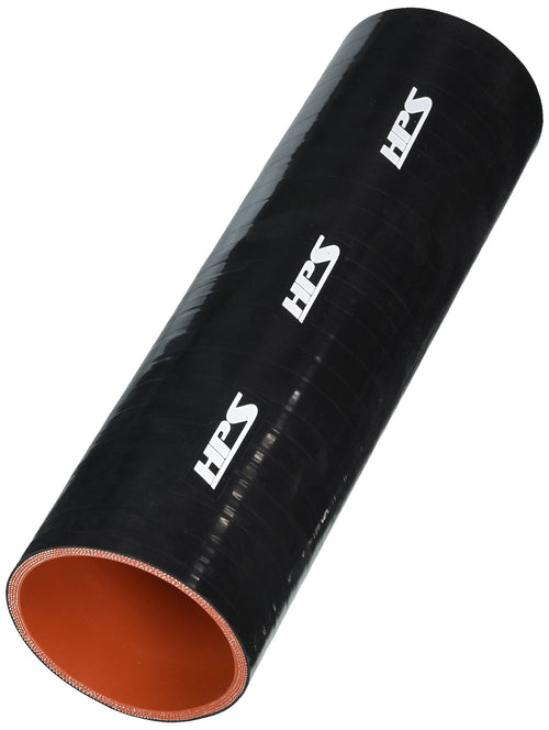 HPS Silicone HTST-325-BLK High Temperature 4-ply Reinforced Tube Coupler Hose, 40 PSI Maximum Pressure, 12" Length, 3-1/4" ID, Black