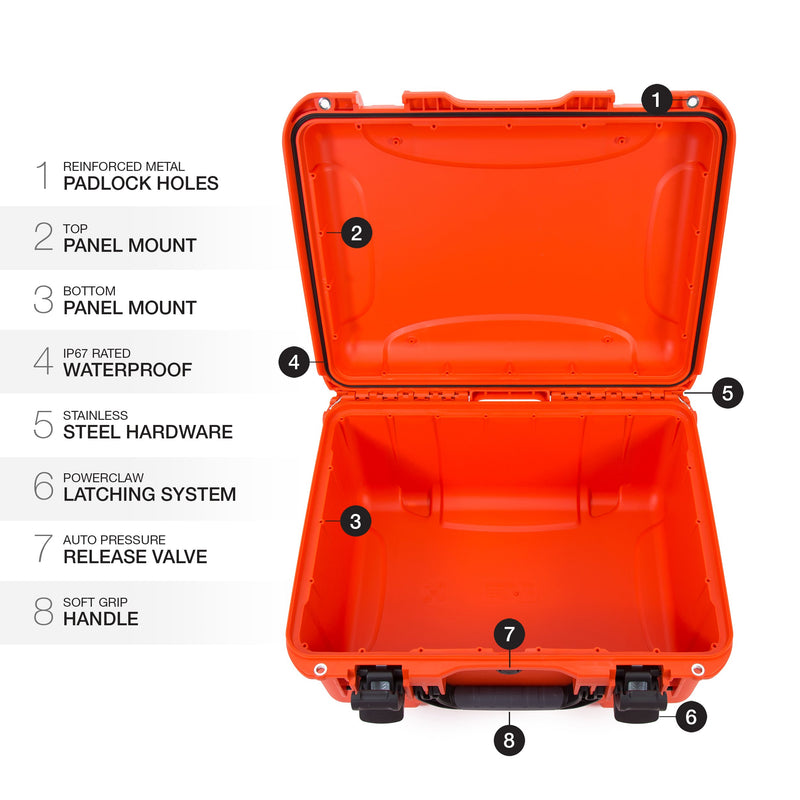 Waterproof Nanuk Hard Case Empty - Orange 933