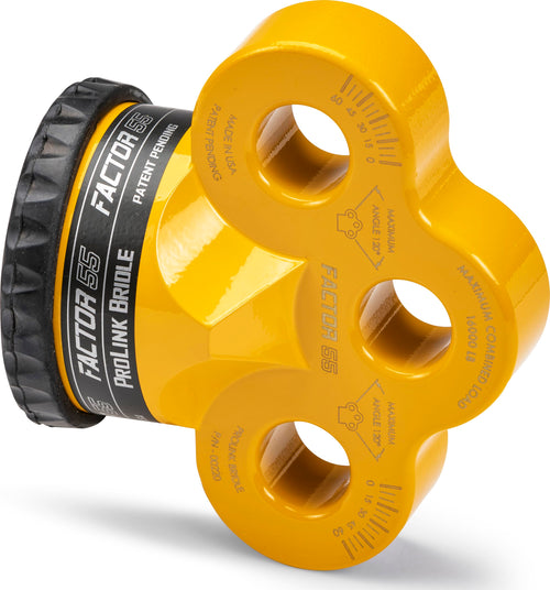 Factor 55 Bridle Prolink 3 Individual Shackle Mount Holes, Capacity: 16,000 lbs - Yellow