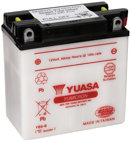 YB9-B Yuasa YUAM229BY Battery, Multi-Colored