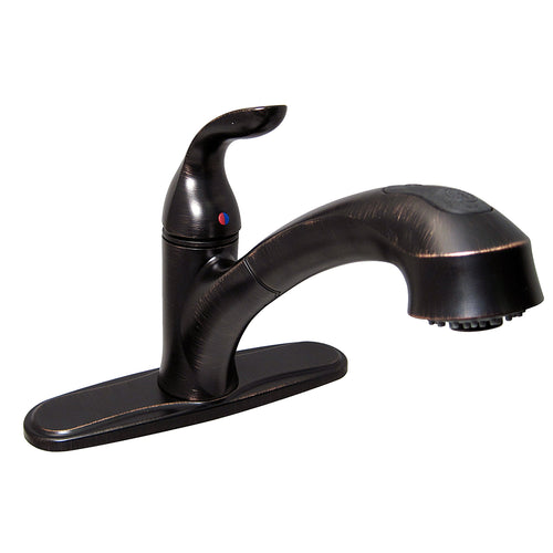 VALTERRA PF231541 Phoenix Single Handle Pull Out Kitchen Faucet, Rubbed Bronze