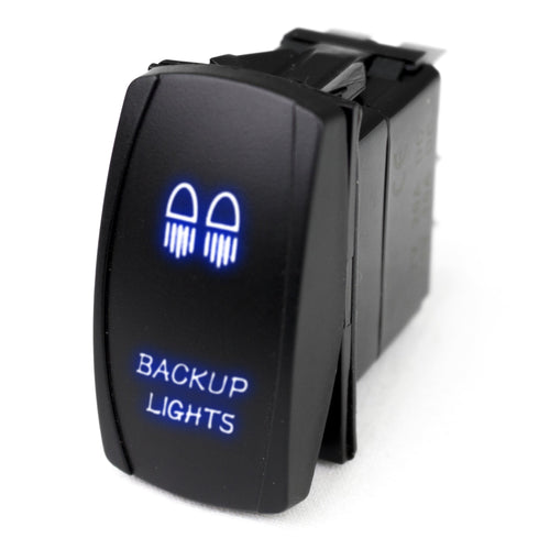 Rocker Switch Race Sport RSLJ2B with Blue LED Radiance Backup Lights