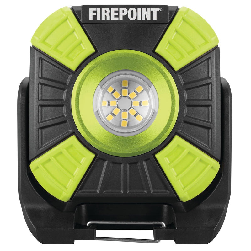Firepoint Performance Tool W2635 1500+LM Li-Ion Utility Work Light, USB-C Charging, Swivel/Magnetic Base, Power Bank Capability, Black/Green