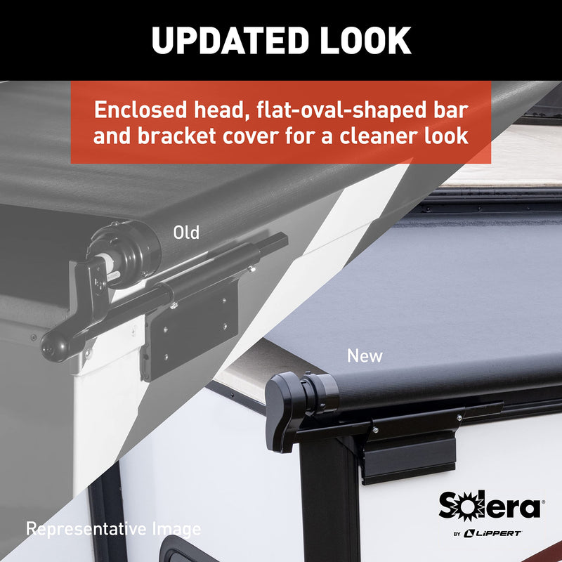 Black Solera Slide Topper Awning - 13'6" (13'1" Fabric)
