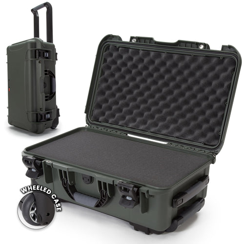 Hard Case NANUK 935 with Cubed Foam – Waterproof Protective Equipment Case with Wheels, 22” x 14” x 9” – Dustproof and Impact Resistant, Airline Carry-On Approved – Olive