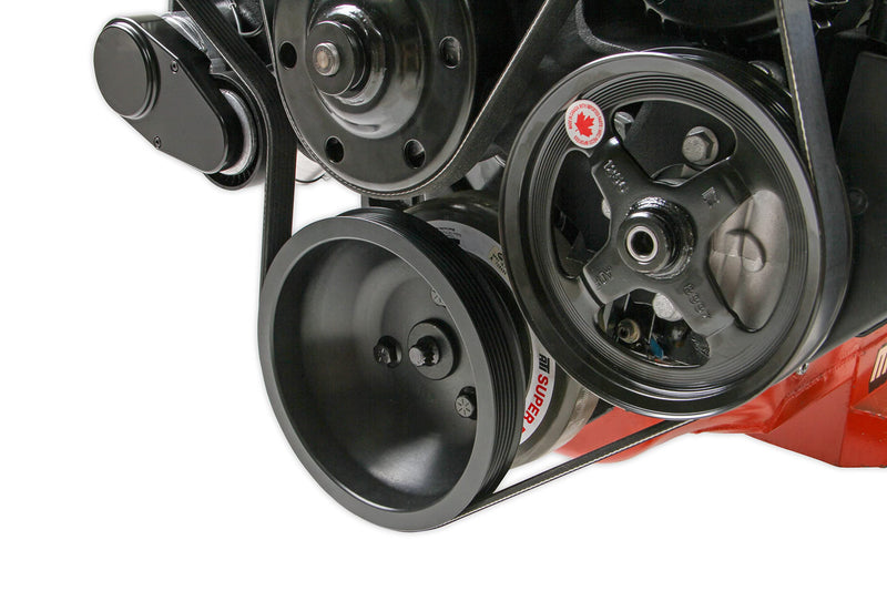 Holley 20-242BK Complete Accessory System Big Block Chevy Mid-Mount - Black Finish